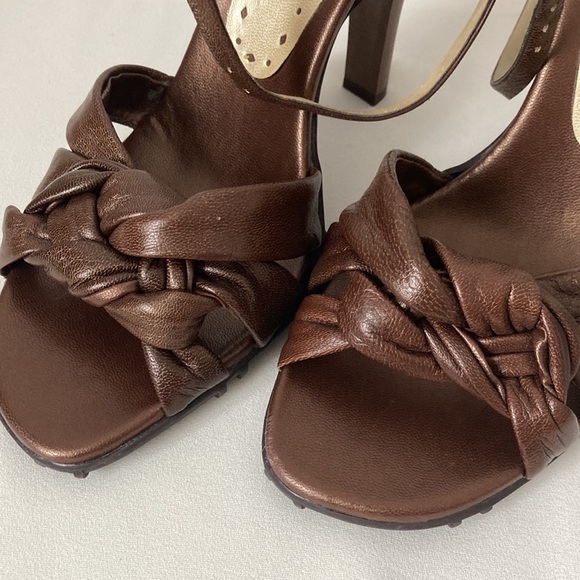 BCBG Paris Leather Strappy Heels - Picture 3 of 10